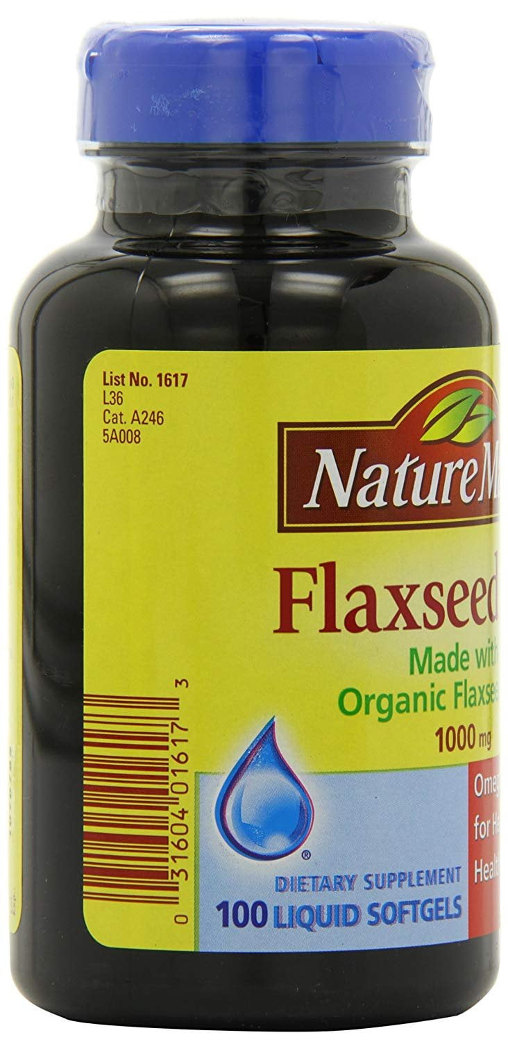 Nature Made Flaxseed Oil 1000mg Softgels 100 Count for Healthy Living