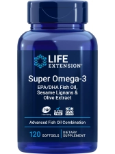 LIFE EXTENSION SUPER OMEGA-3 FISH OIL WITH SESAME LIGNANS & OLIVE EXTRACT - HEART, BRAIN HEALTH - INFLAMMATION MANAGEMENT - GLUTEN-FREE & NON-GMO - 120 SOFTGELS