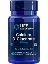 LIFE EXTENSION CALCIUM D-GLUCARATE 200MG SUPPORTS DETOX HELPS FLUSH OUT UNWANTED GLUTEN-FREE NON-GMO VEGETARIAN 60 CAPSULES
