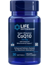 LIFE EXTENSION SUPER UBIQUINOL COQ10 100MG HEART HEALTH ANTI-AGING CHOLESTEROL ENERGY MANAGEMENT SUPPLEMENT GLUTEN-FREE NON-GMO 30 SOFTGELS