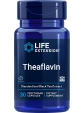 LIFE EXTENSION THEAFLAVIN EXTRACT TEA LEAF FLAVONOIDS ARTERIAL HEALTH SUPPORT CHOLESTEROL ANTIOXIDANT GLUTEN-FREE NON-GMO VEGETARIAN 30 CAPSULES