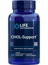 LIFE EXTENSION CHOL-SUPPORT CHOLESTEROL MANAGEMENT GLUTEN-FREE NON-GMO 60 LIQUID VEGETARIAN CAPSULES