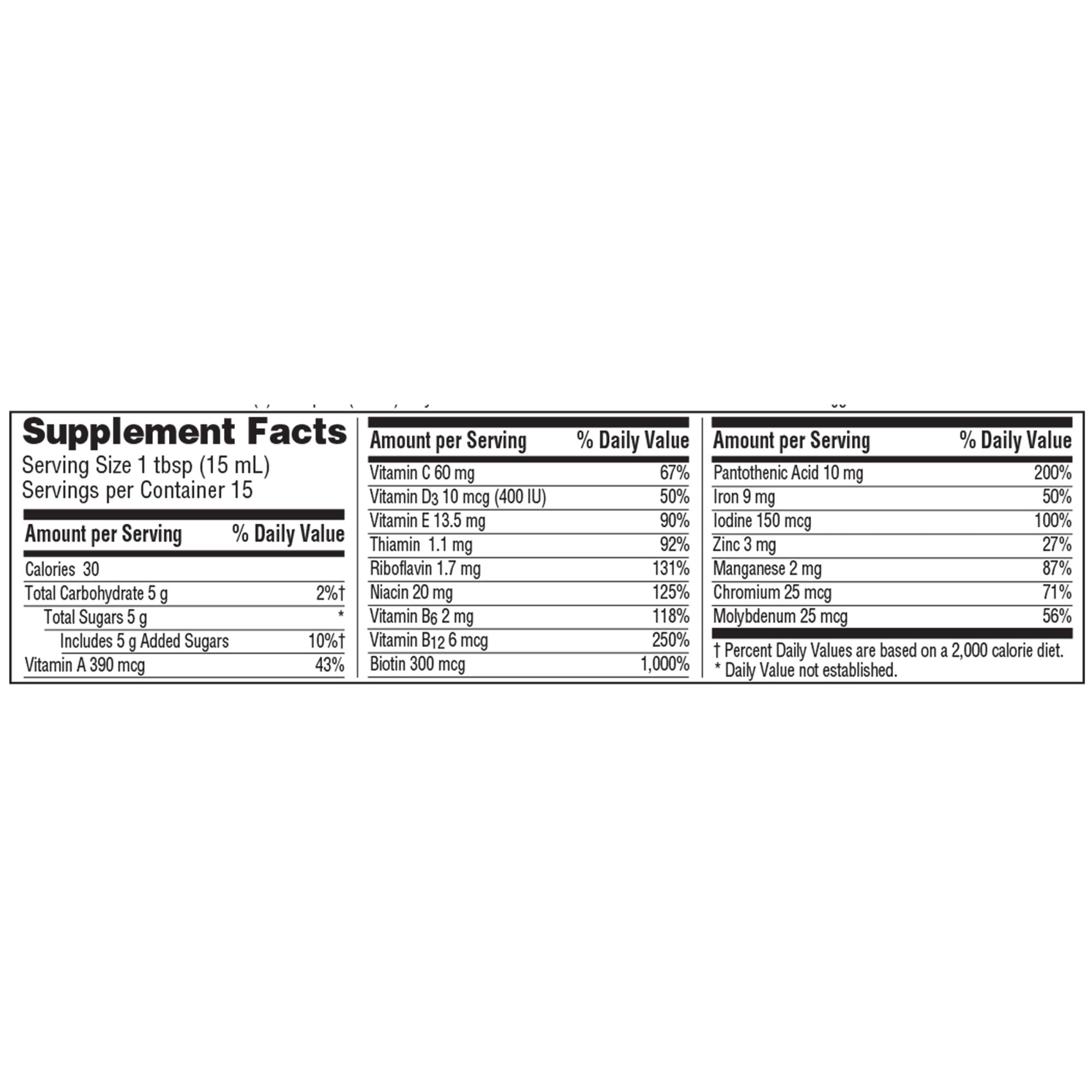 Centrum Liquid Unisex Multivitamin Supplement for Health Wellness 8 oz