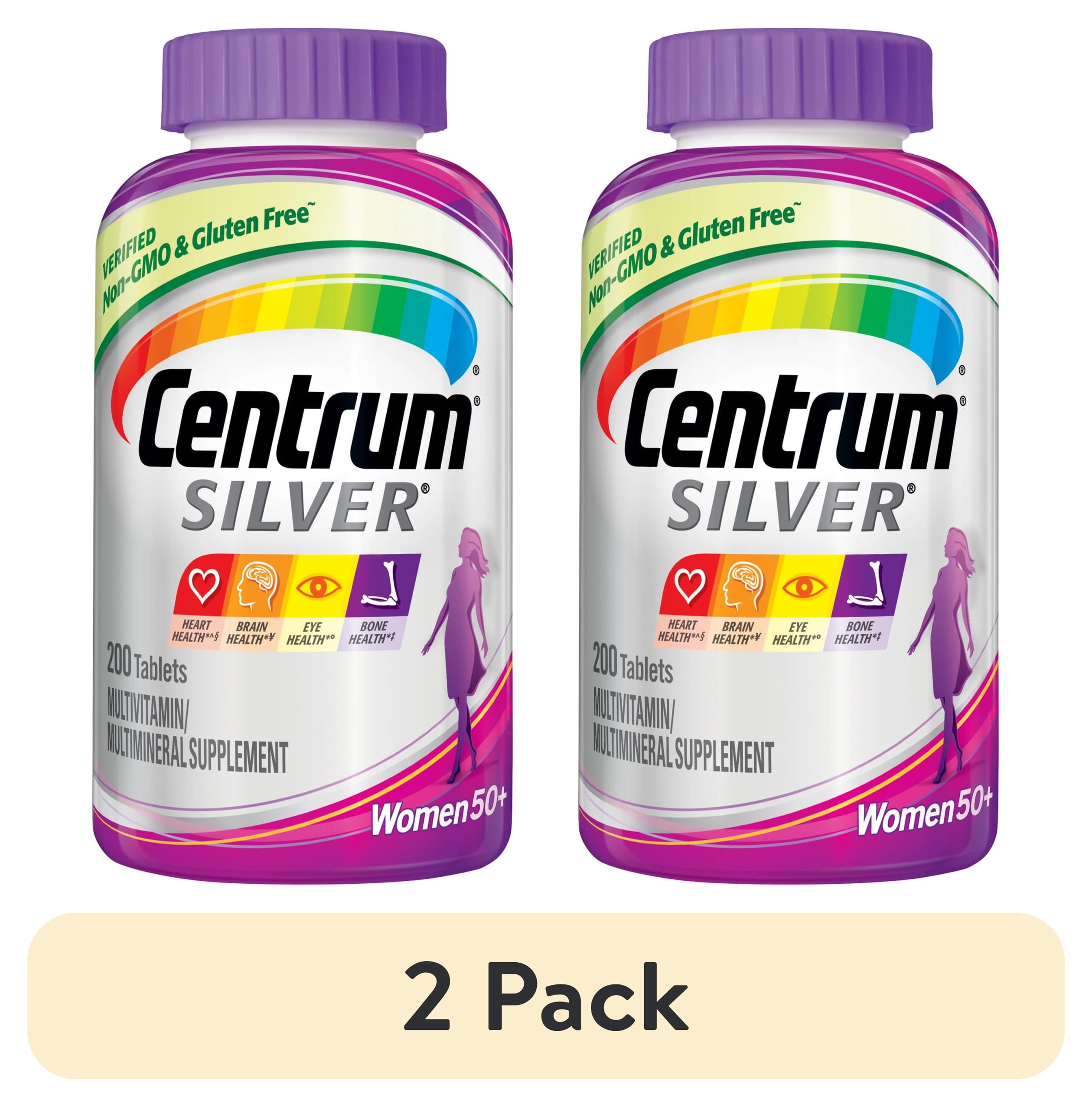 Centrum Silver Women Over 50 Multivitamins (2 Pack) + Minerals - 200 Count