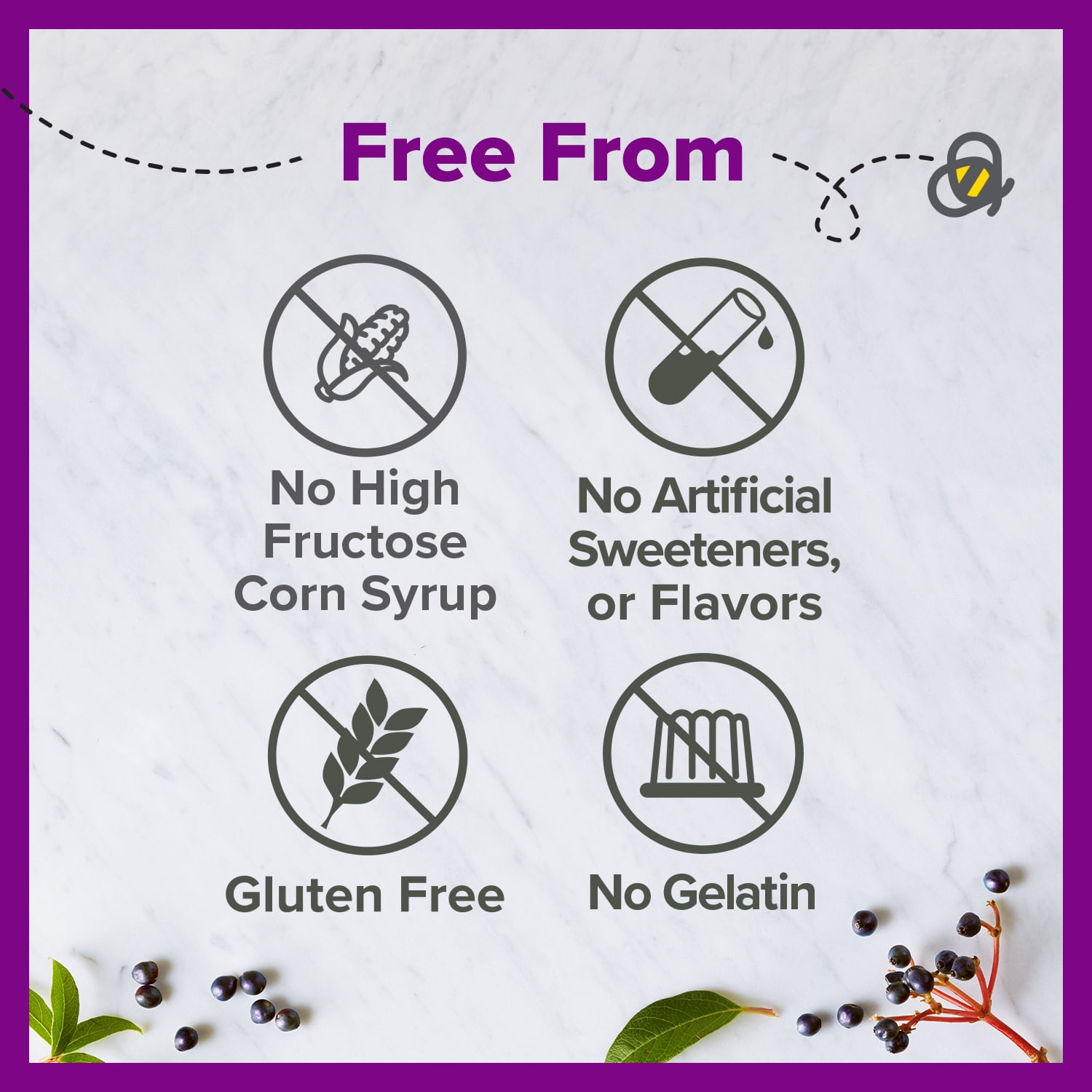 Zarbees Daily Immune Support Gummies Real Elderberry 60 Ct
