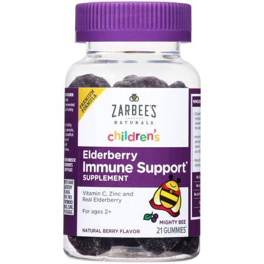 Zarbees Naturals Childrens Elderberry Immune Support Supplement Pack of 12