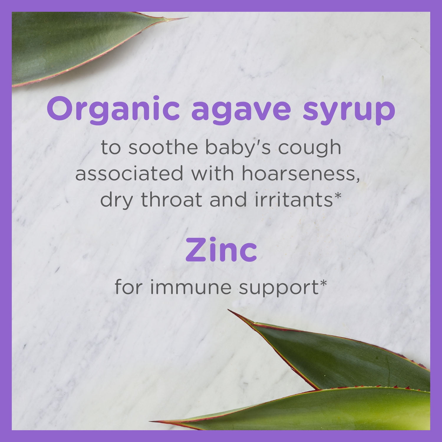 Zarbees Baby Cough Syrup Immune Boosting Grape Flavor 2 x 2 oz