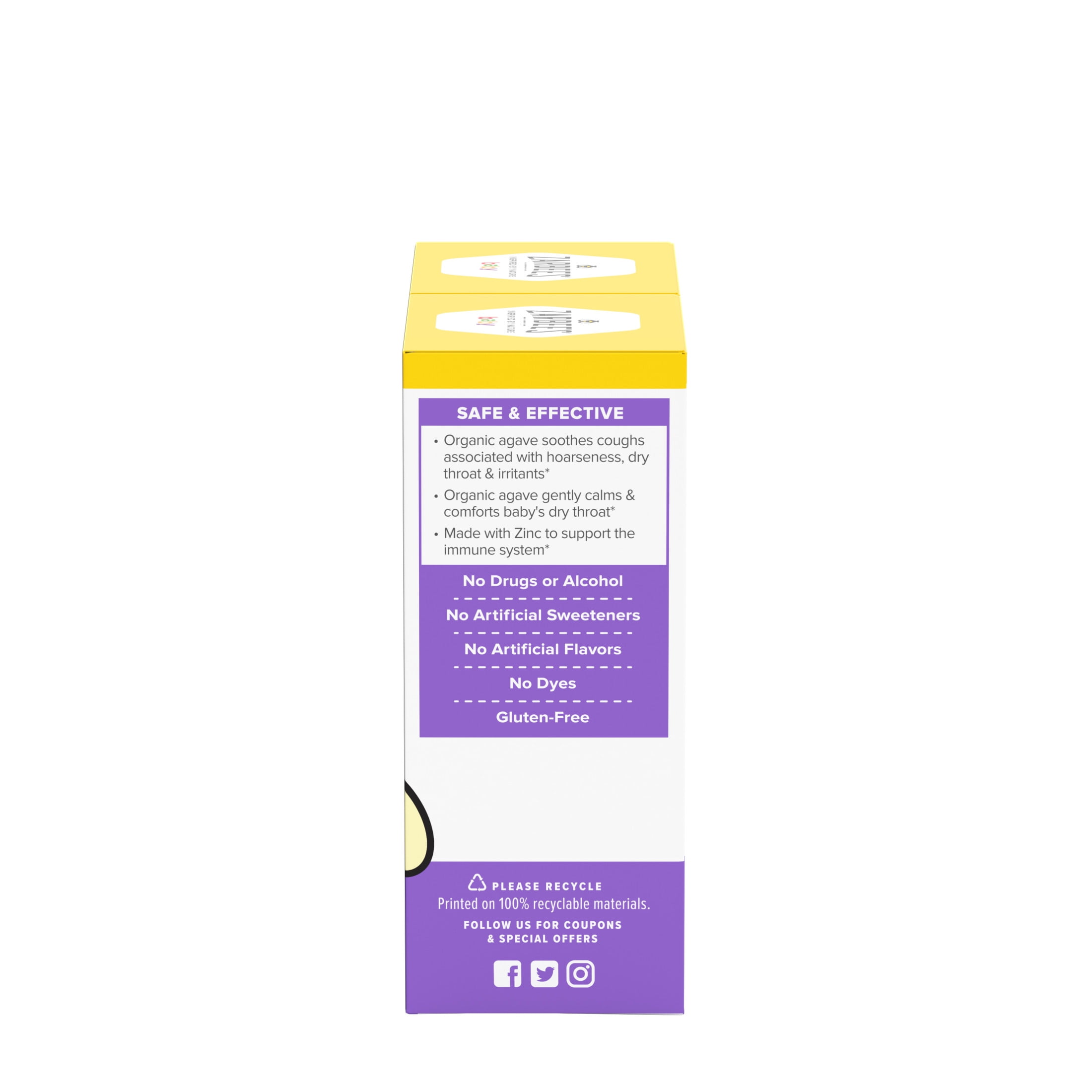 Zarbees Baby Cough Syrup Immune Boosting Grape Flavor 2 x 2 oz