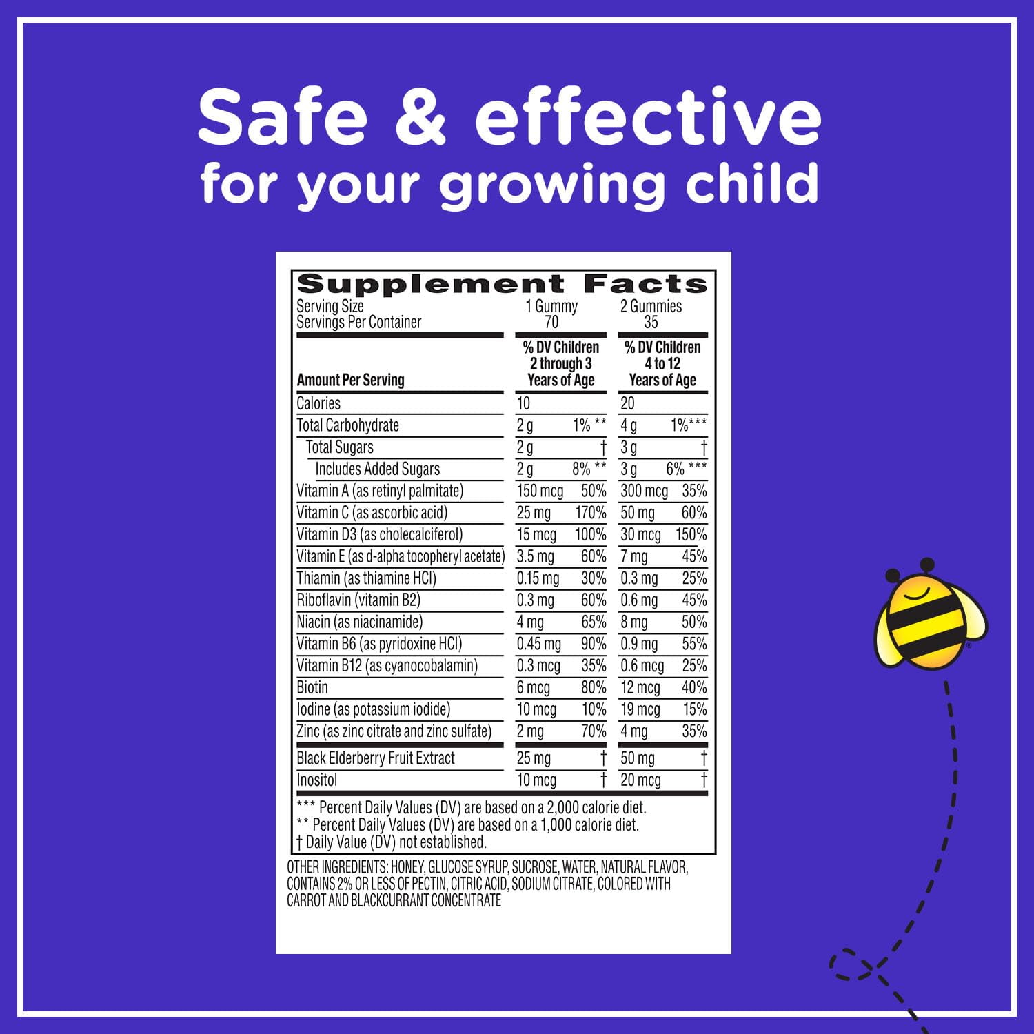 Zarbee's Kids Berry Multivitamin Immune Support Gummies 70ct