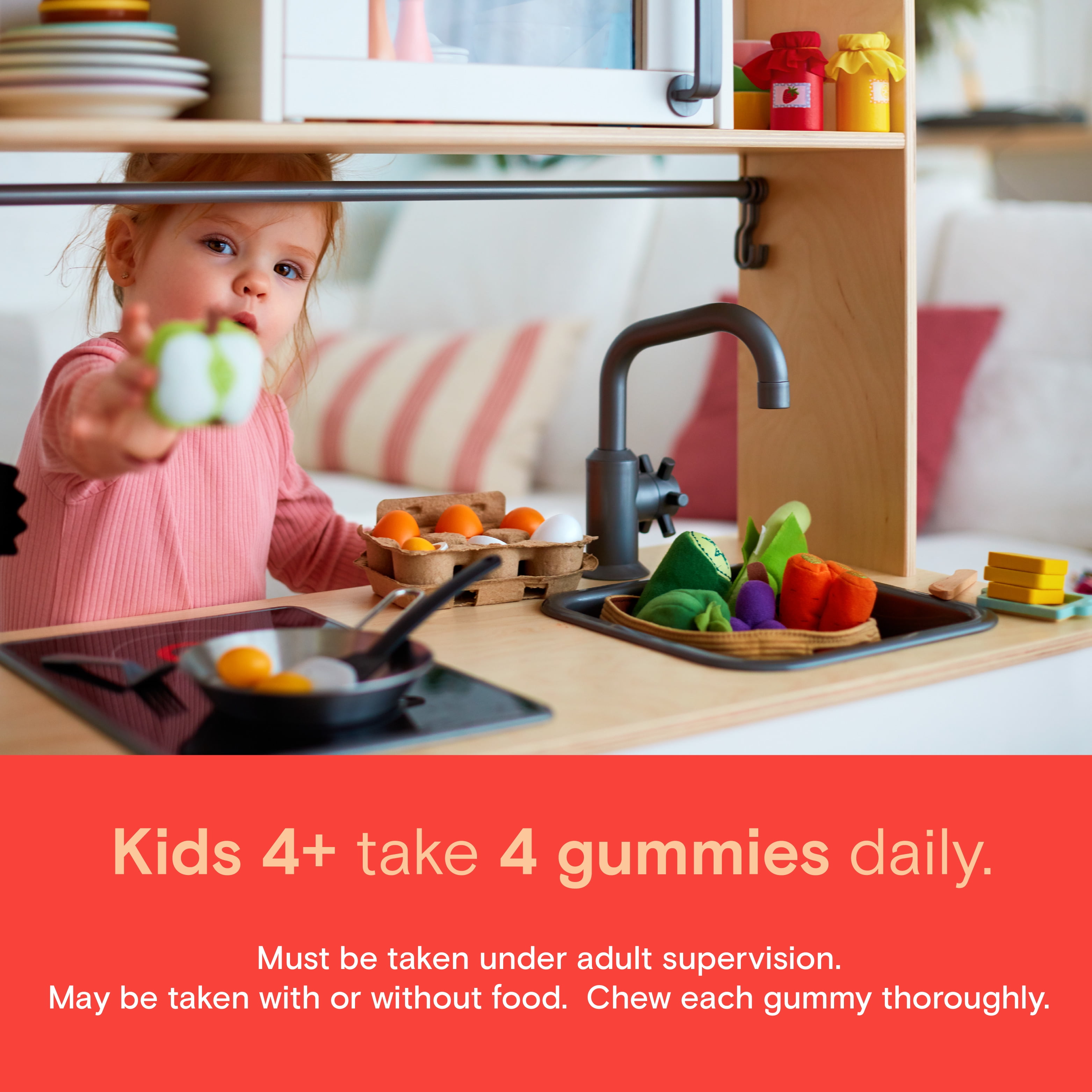 SmartyPants Kids Organic Multi Vegetarian Omega 3 Gummy Vitamins with D3 C B12 120c