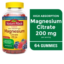 Nature Made High Absorption Magnesium Citrate Gummies 200mg 64 Count