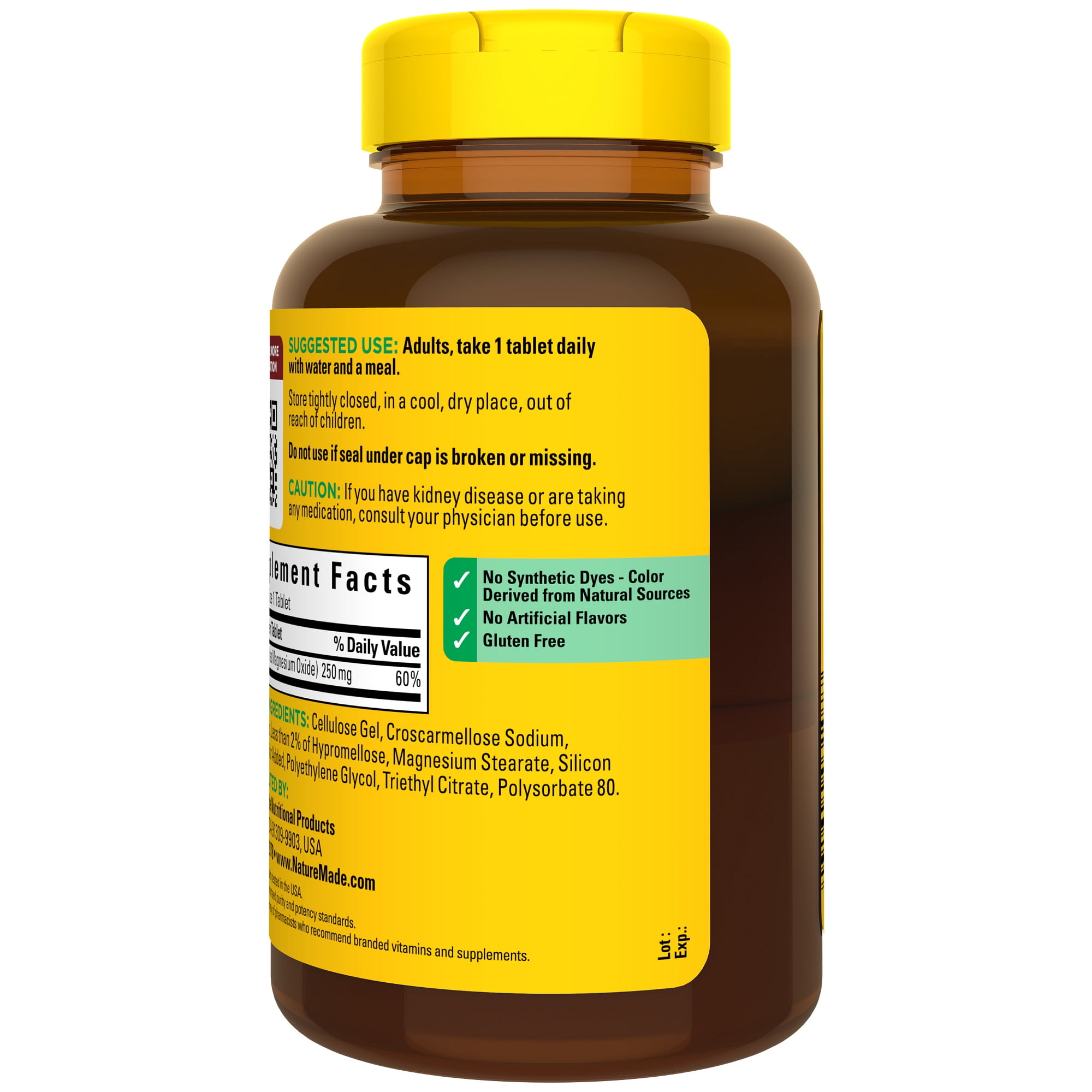 Nature Made Magnesium Oxide 250mg Tablets Dietary Supplement 300 Count