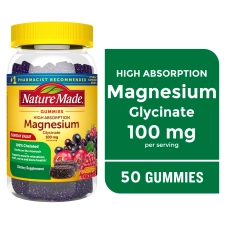 Nature Made High Absorption Magnesium Glycinate Bone and Heart Support Magnesium Gummies 50 Ct