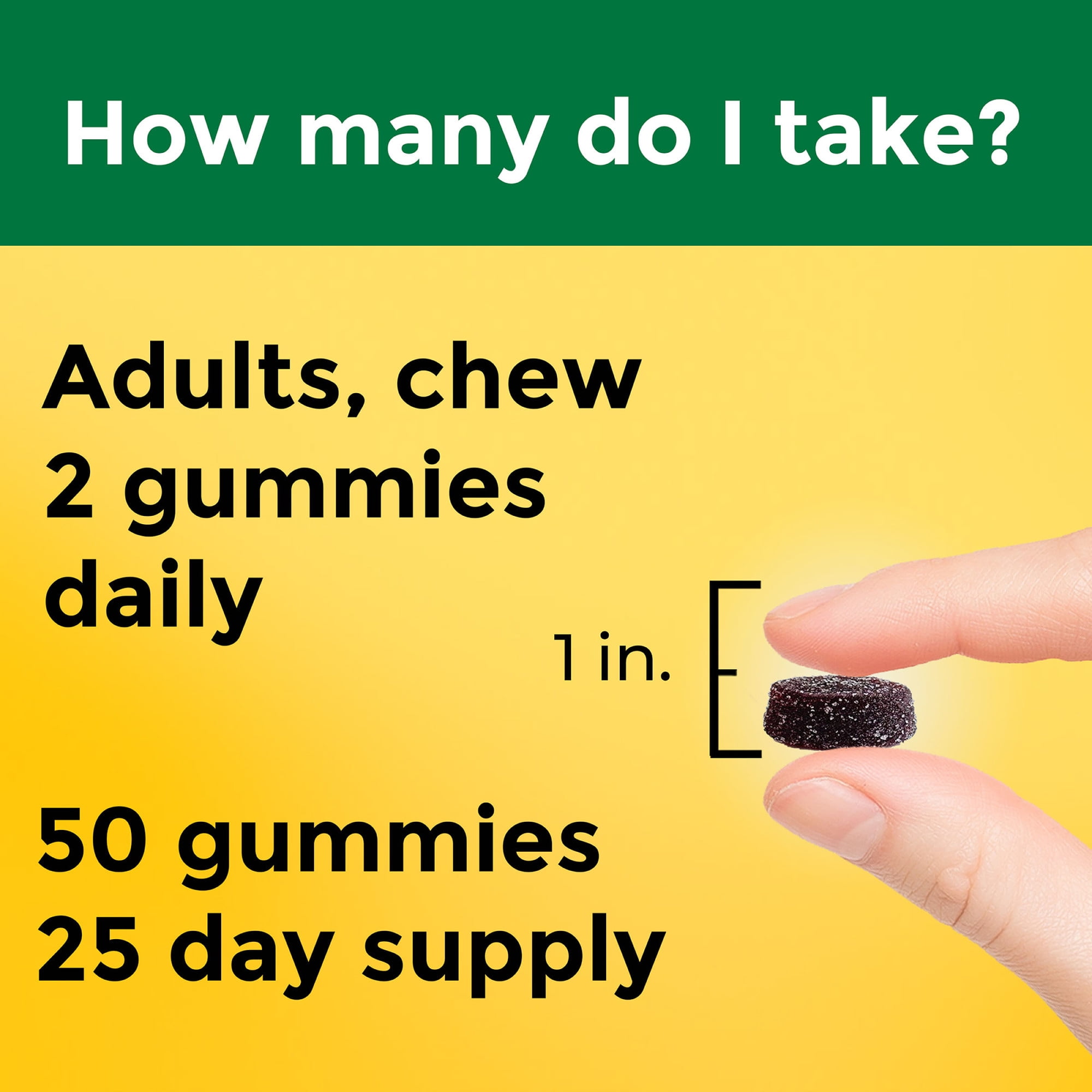 Nature Made High Absorption Magnesium Glycinate Bone and Heart Support Magnesium Gummies 50 Ct