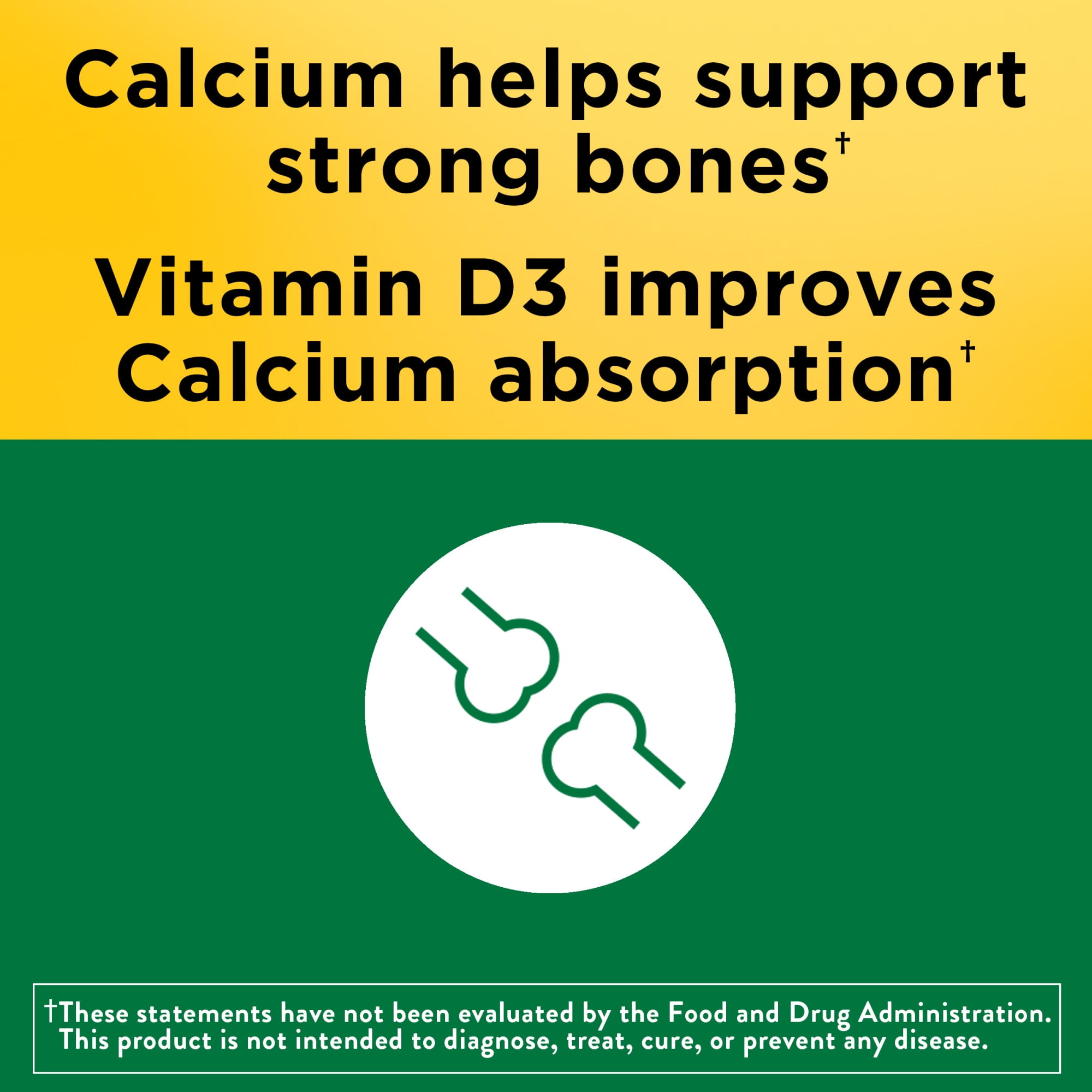 Nature Made Calcium 600mg with Vitamin D3 Tablets Dietary Supplement 150 Count
