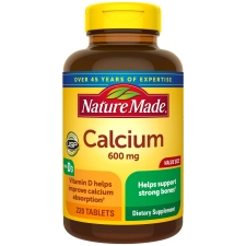 Nature Made Calcium 600mg with Vitamin D3 Tablets Dietary Supplement 220 Count for Strong Bones