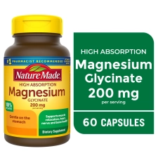 Nature Made Magnesium Glycinate 200mg Capsules Dietary Supplement 60 Count