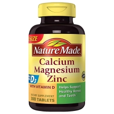 Nature Made Calcium Magnesium Zinc Vitamin D 300 Tablets Pack of 2