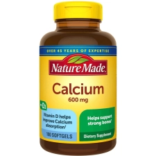 Nature Made Calcium 600mg with Vitamin D3 Softgels Dietary Supplement 100 Count