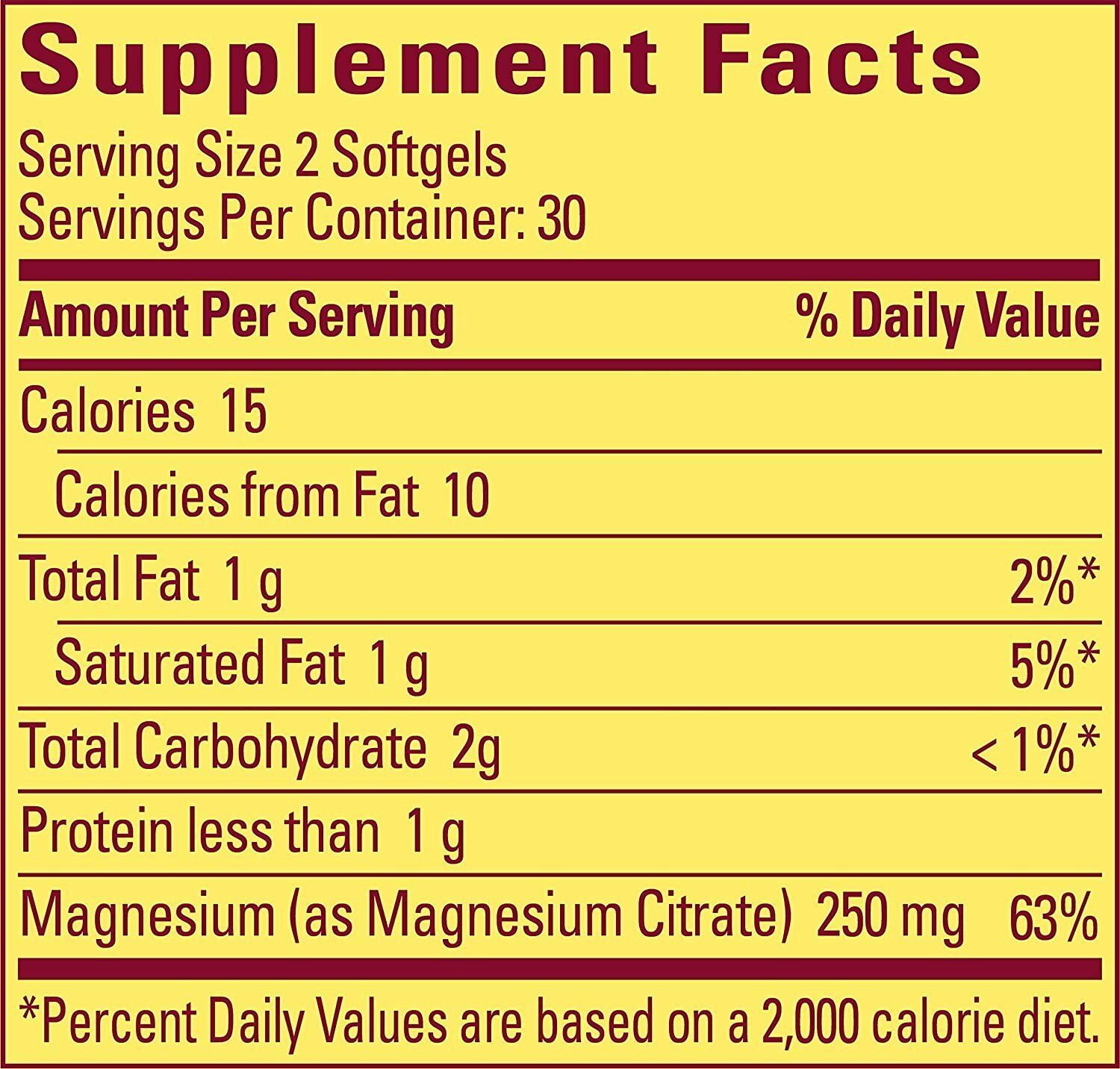 Nature Made Magnesium Citrate Liquid Softgels 60 capsules