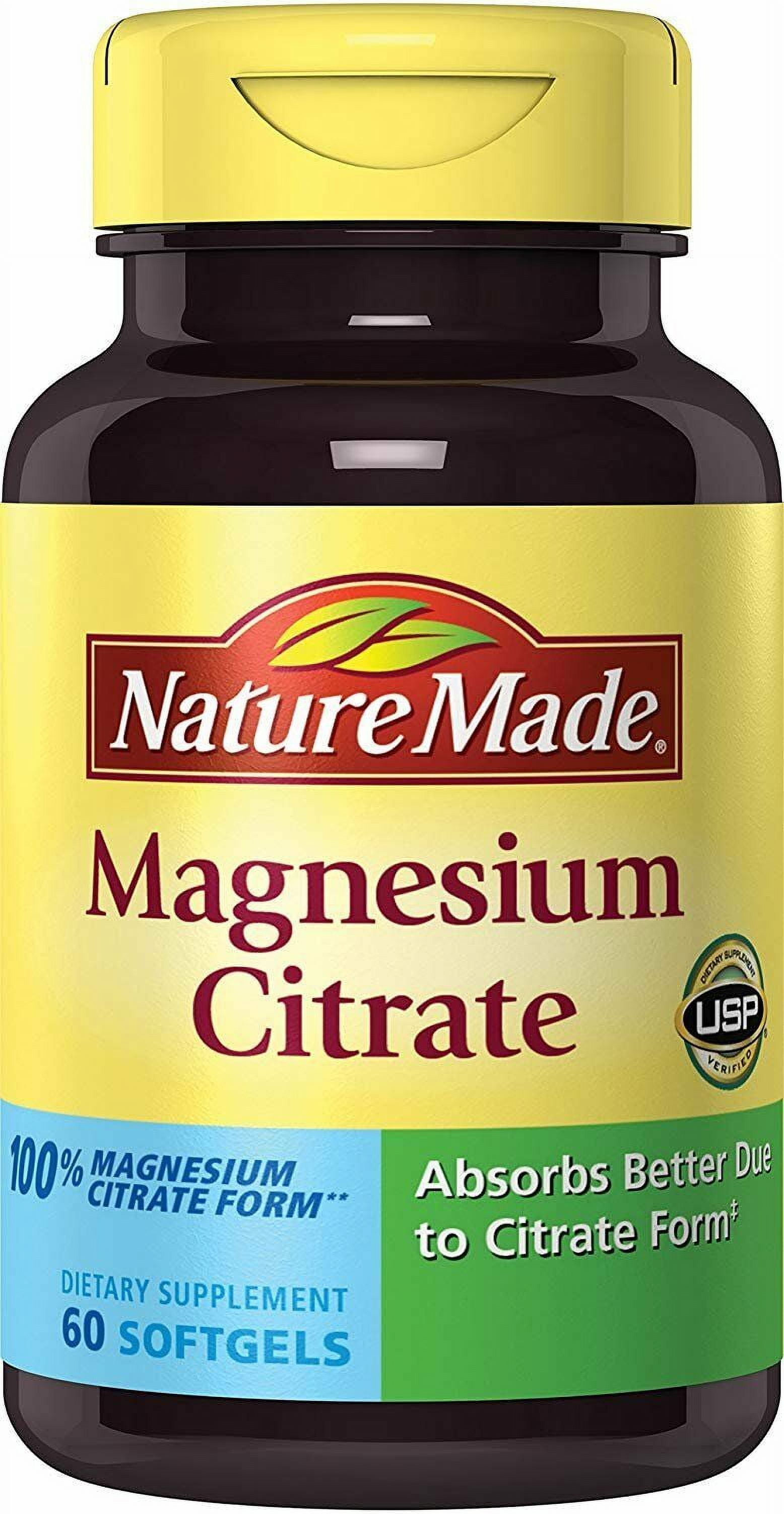 Nature Made Magnesium Citrate Liquid Softgels 60 capsules