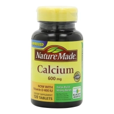 Nature Made Calcium 600mg Vitamin D 400 IU Tablets 120 Ea 3 Pack