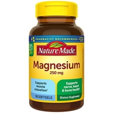 Nature Made Magnesium 250mg Dietary Supplement for Muscle Heart Bone Nerve Support 90 Day Supply 90 Count Pack of 1
