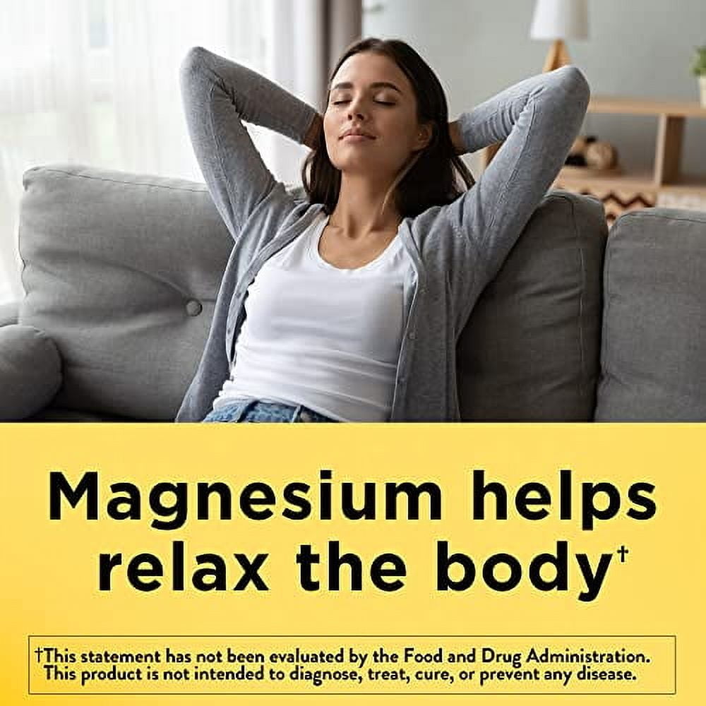 Nature Made Magnesium 250mg Dietary Supplement for Muscle Heart Bone Nerve Support 90 Day Supply 90 Count Pack of 1