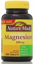 Nature Made Magnesium 250mg Tablets - 200 Count