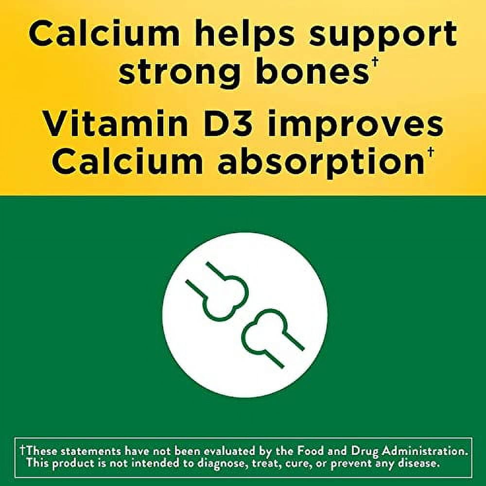 Nature Made Calcium 600 mg Vitamin D3 Bone Support 220 Tablets Pack of 2