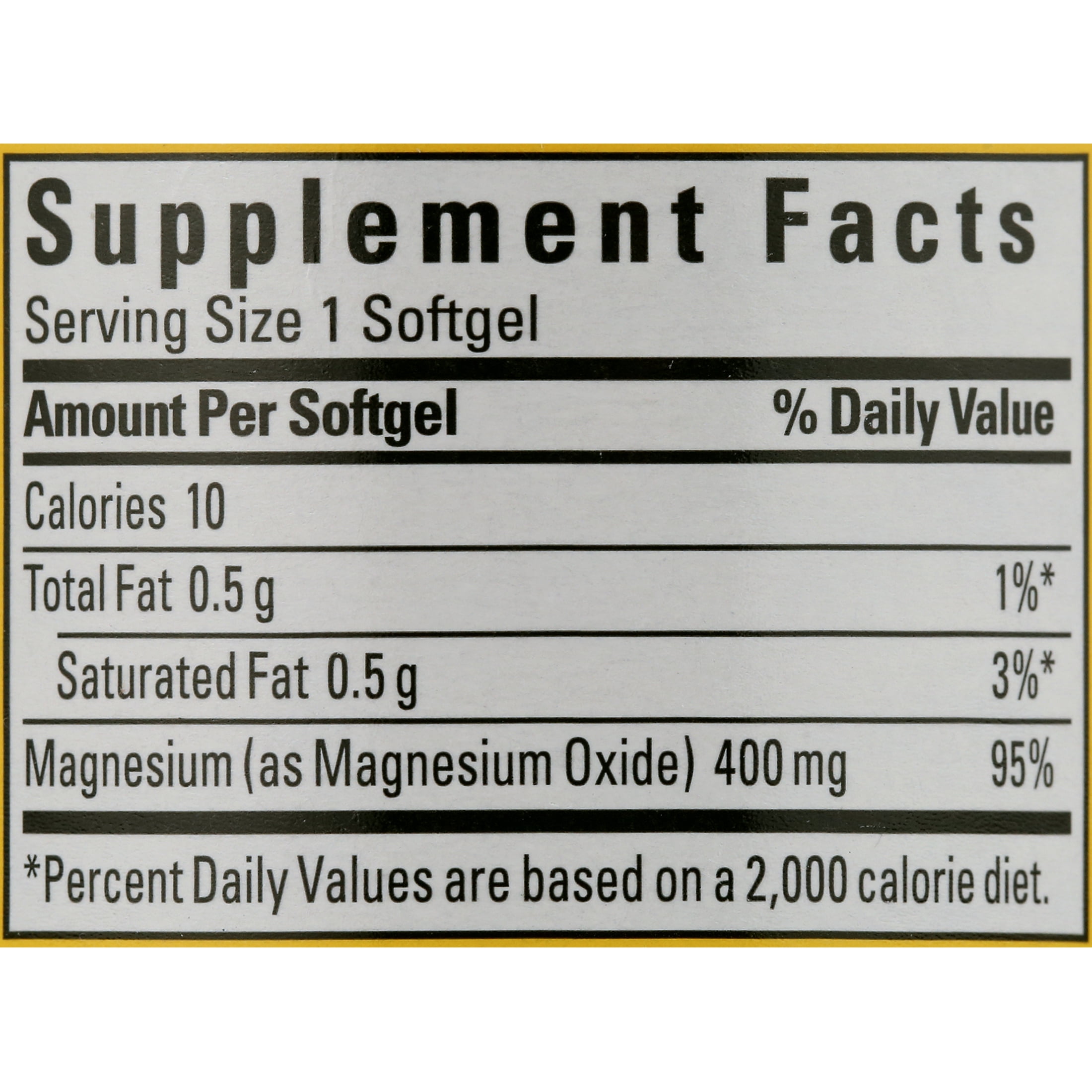 Nature Made Extra Strength Magnesium 400mg Softgels 60 Count