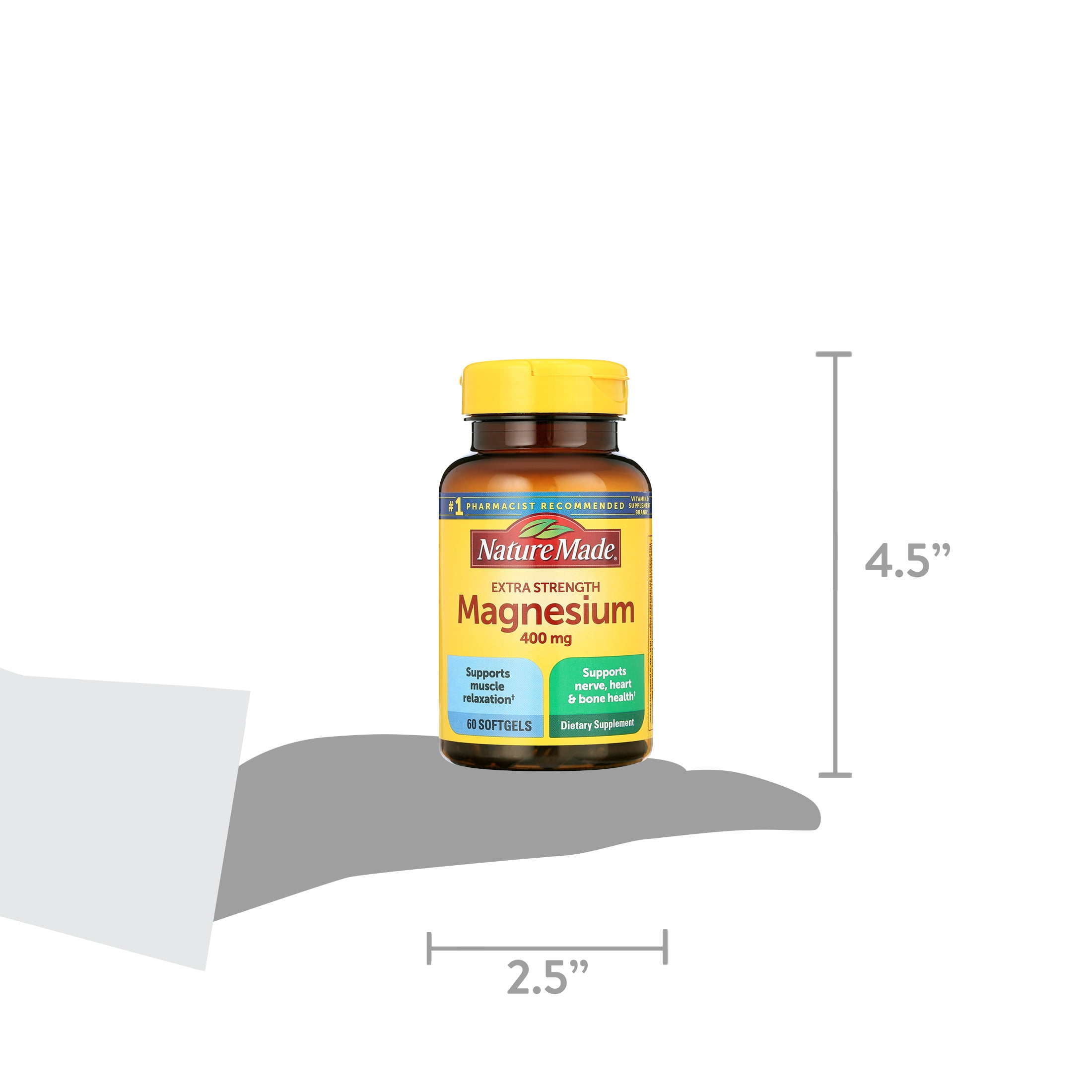 Nature Made Extra Strength Magnesium 400mg Softgels 60 Count