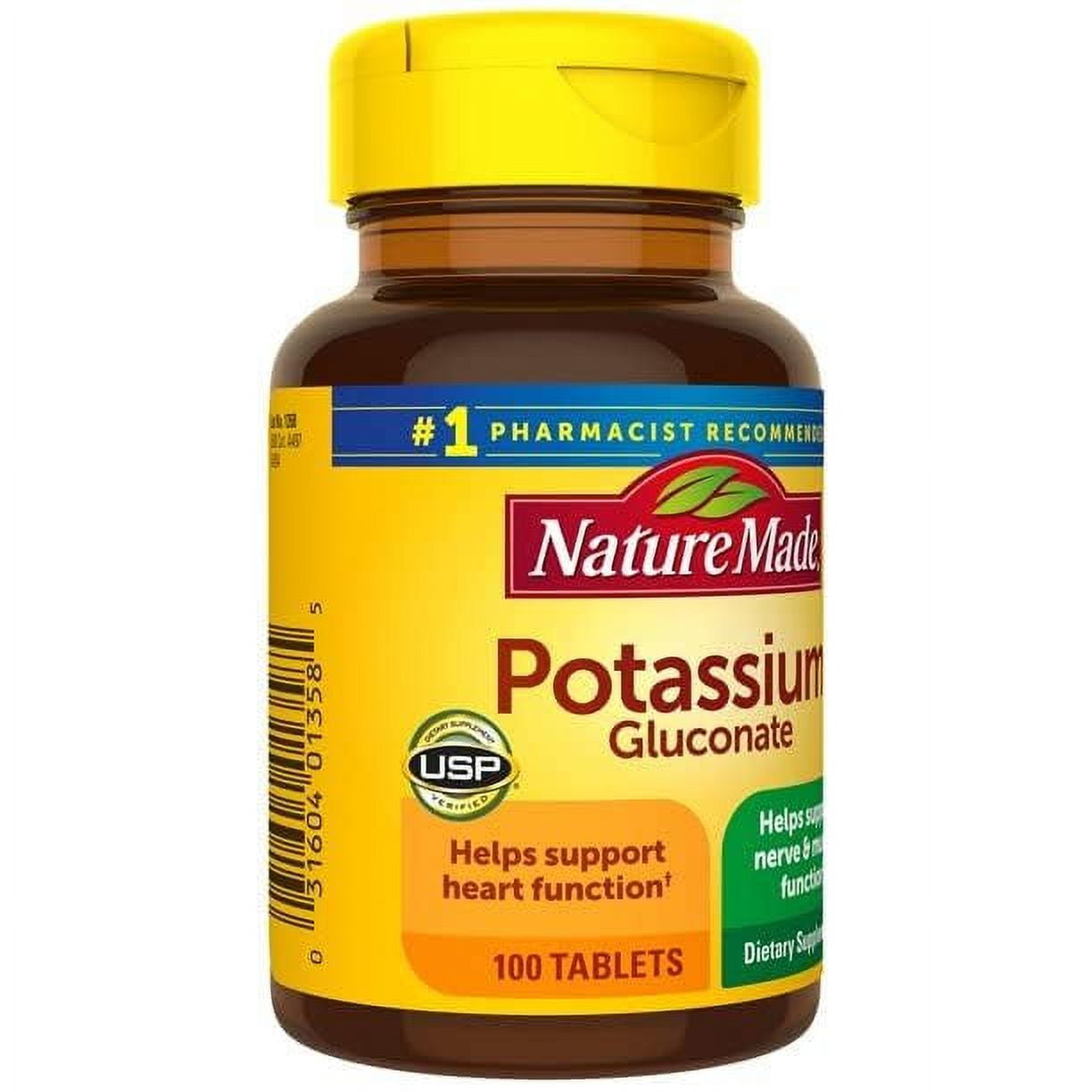 Nature Made Potassium Gluconate 550mg 100 Tablets for Healthy Living