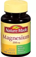 Nature Made Magnesium 250mg Tablets 100 Count Pack of 6