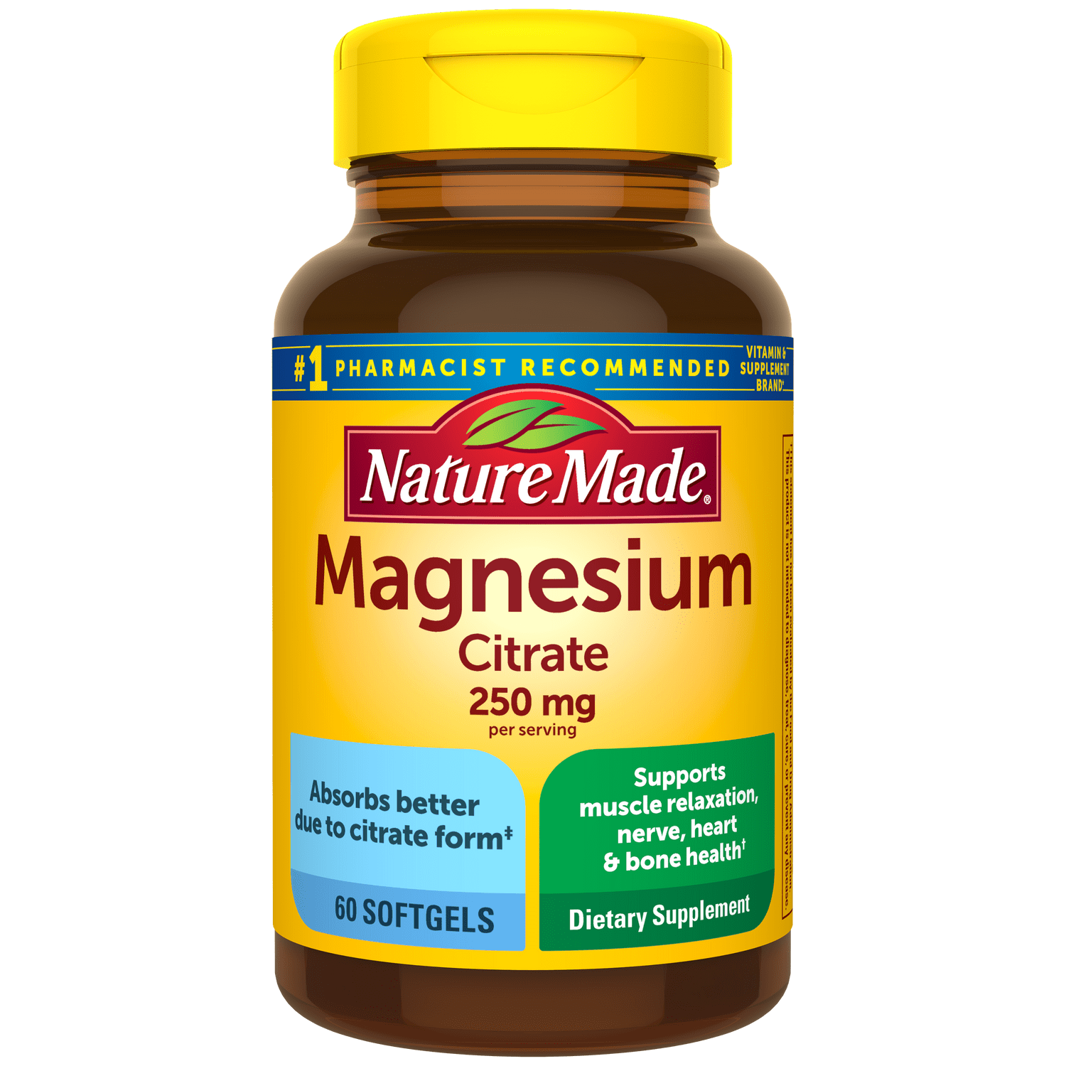 Nature Made Magnesium Citrate Liquid Softgels 60 ea Pack of 2