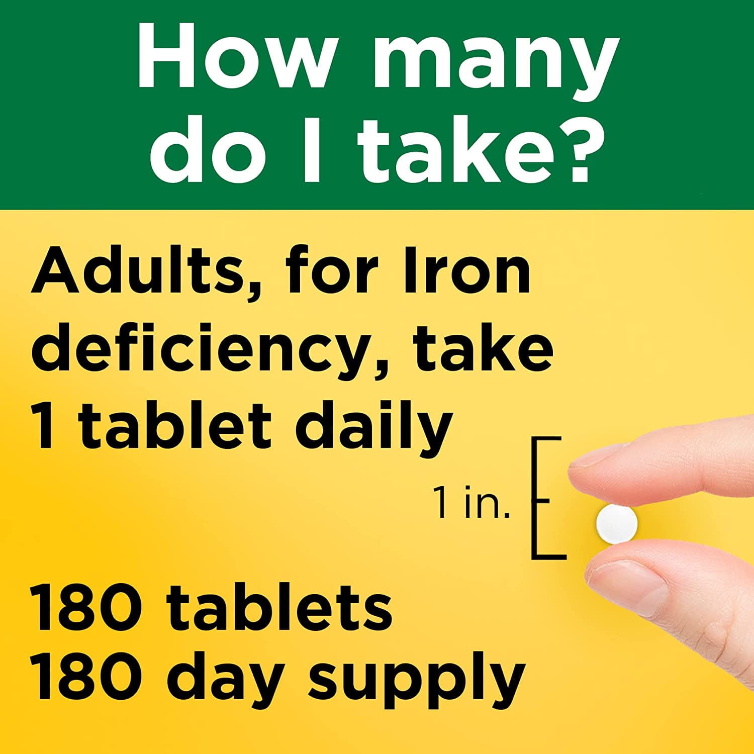 Nature Made Iron 65 mg Tablets 180 ea - Essential Iron Supplement for Better Health