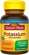 Nature Made Potassium Gluconate 550mg Tablets 100 ea Pack of 2