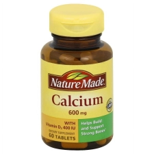 Nature Made Calcium 600 mg Tablets 60 Each Pack of 3 for Strong Bones and Healthful Living