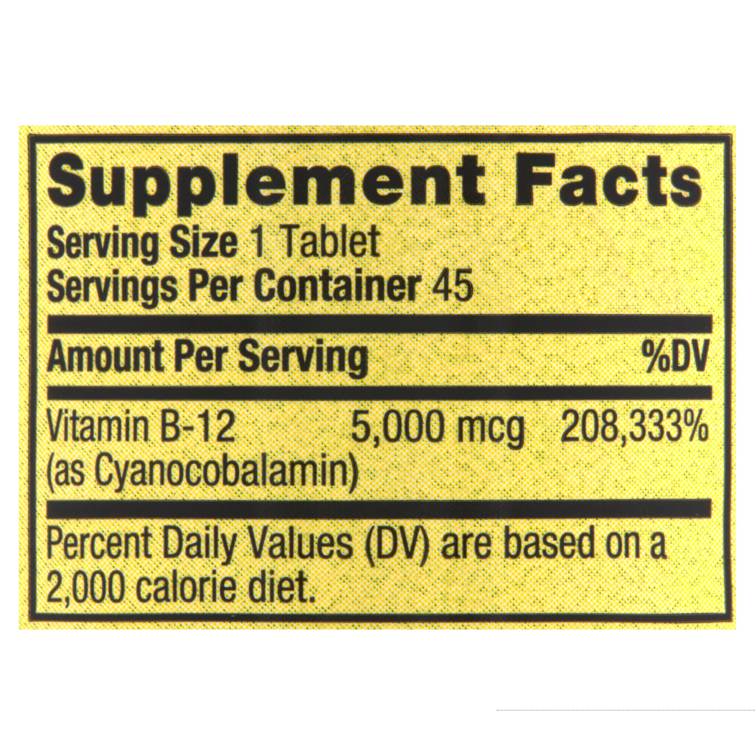 Spring Valley Vitamin B12 Metabolism Support Fast Dissolve Tablets Mixed Berry 5000 mcg 45 Count