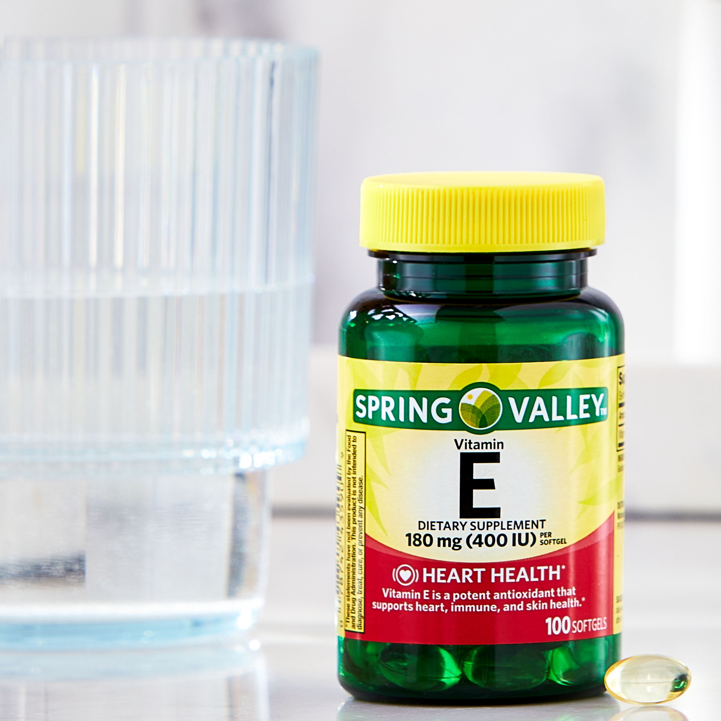 Spring Valley Vitamin E Heart Health Supplement Softgels 400 IU 100 Count