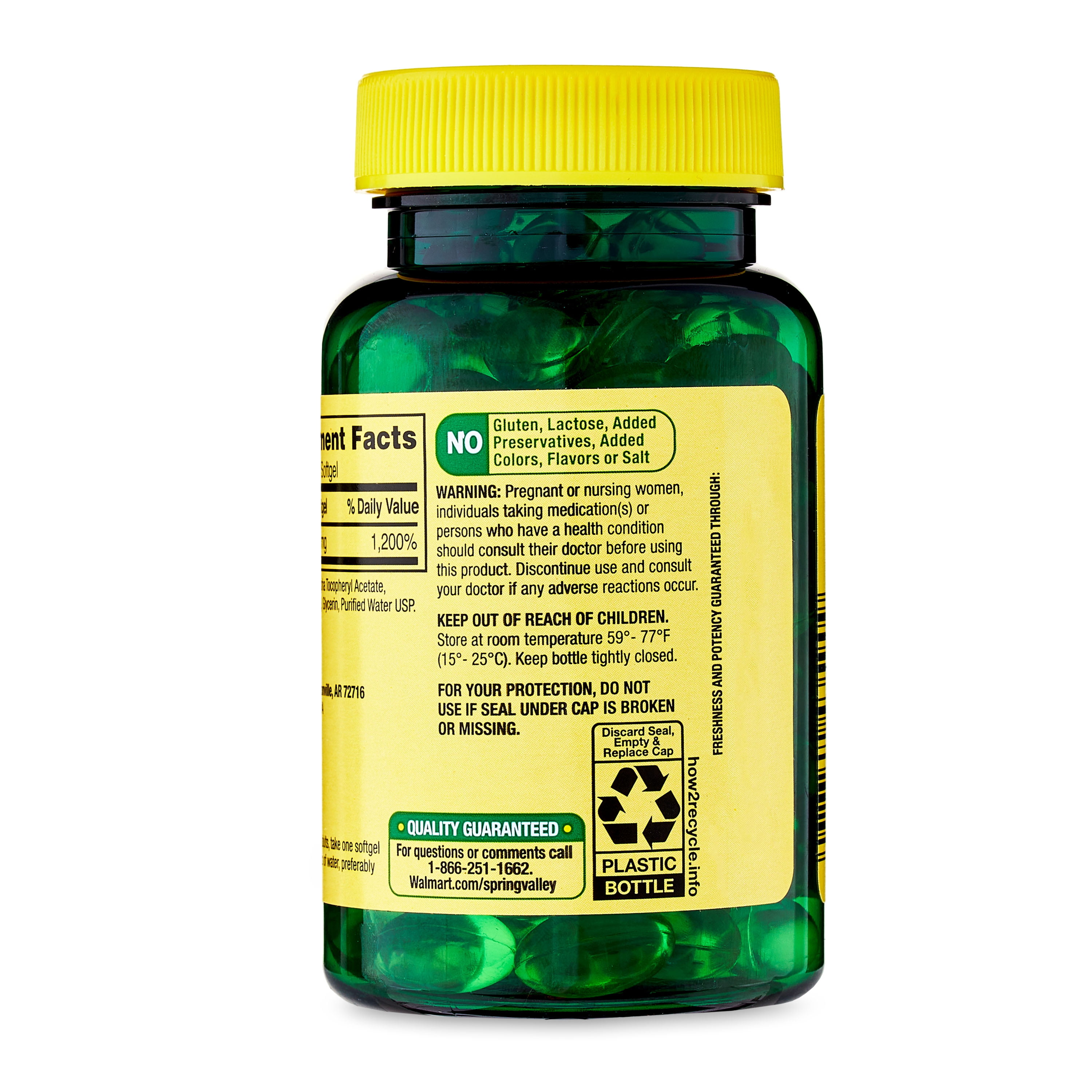Spring Valley Vitamin E Heart Health Supplement Softgels 400 IU 100 Count