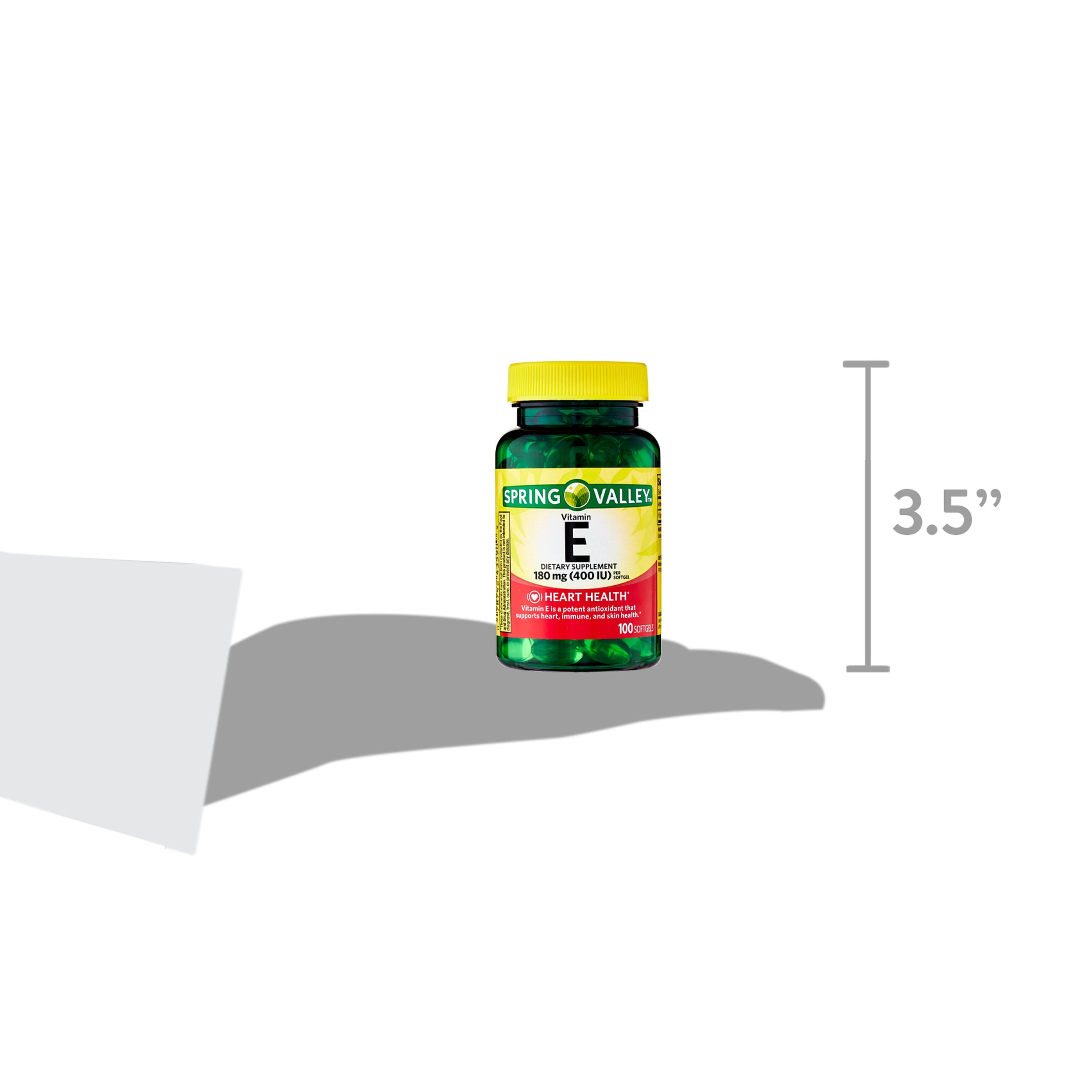Spring Valley Vitamin E Heart Health Supplement Softgels 400 IU 100 Count