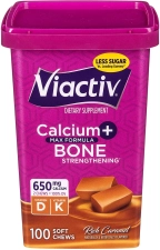 Viactiv Caramel Calcium Soft Chews 100CT with Vitamin D and K
