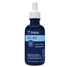 Trace Minerals Liquid Ionic Vitamin D3 K2 Concentrated Supplement Bones Heart Health Immunity 2 Fl oz 120 Servings