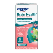 Equate Brain Health 5 Function Formula Capsules Dietary Supplement 30 Count