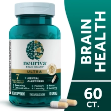 Neuriva Ultra Brain Health Supplement with Vitamins B12 & B6 60ct Capsules for Memory and Focus