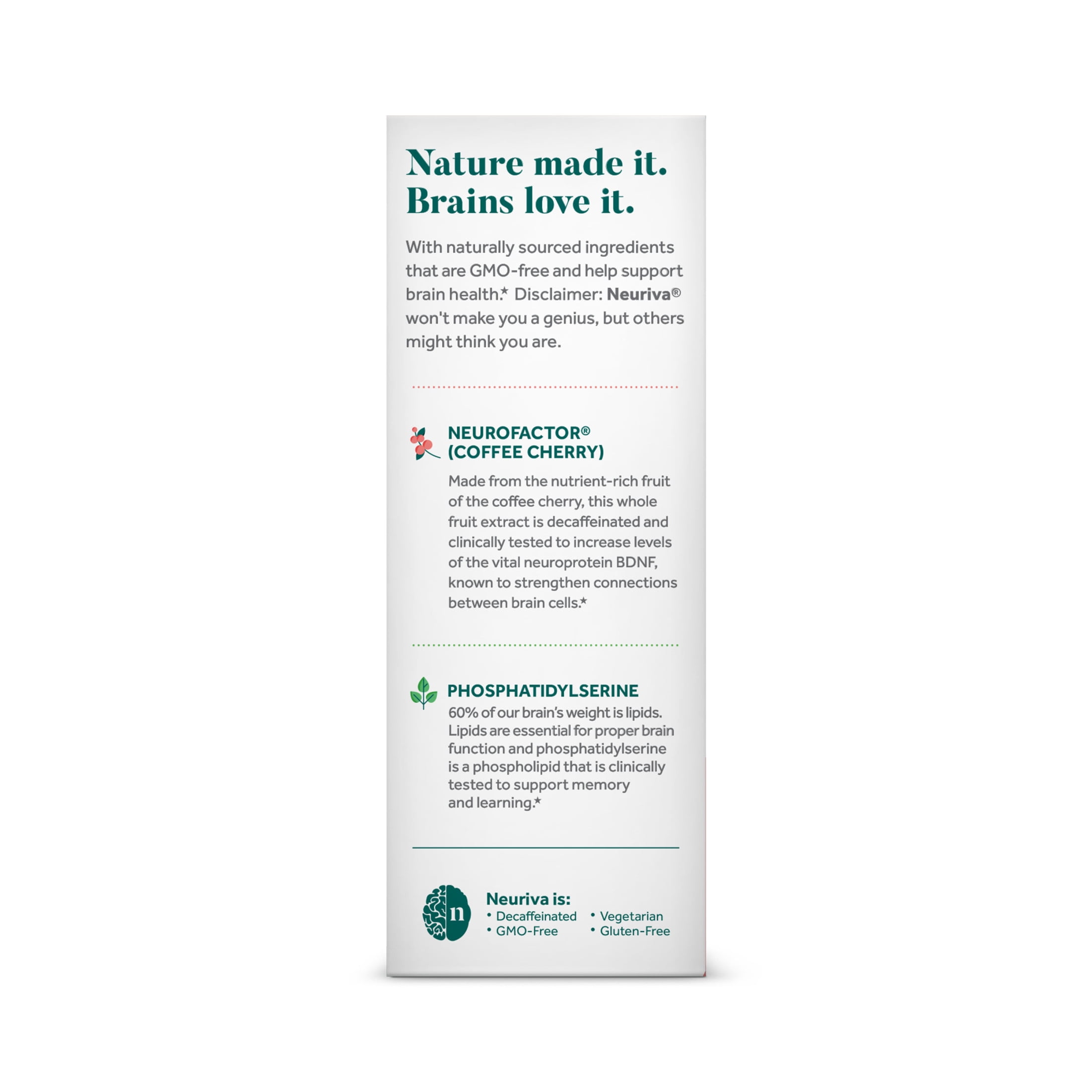 Neuriva Original Brain Health Supplement Memory Focus 30ct Capsules