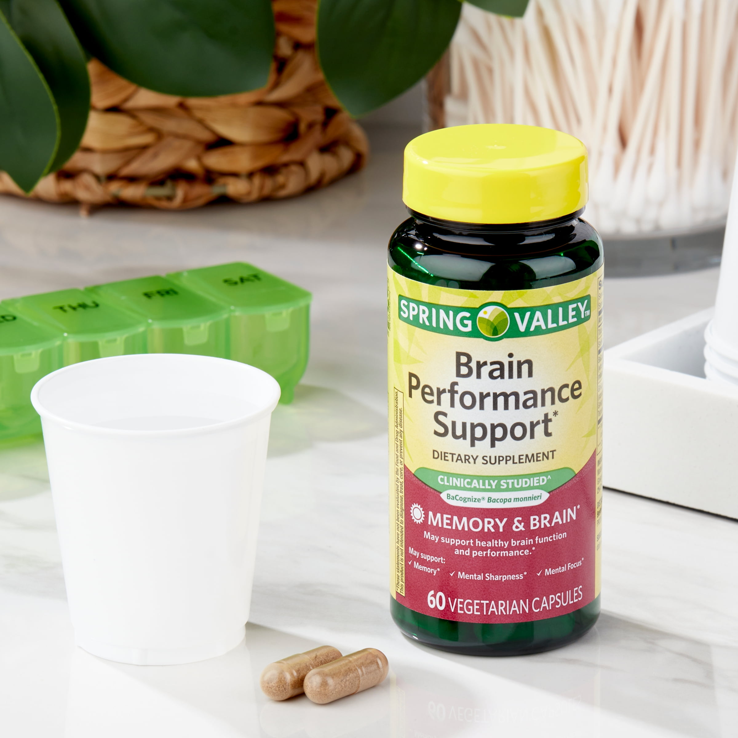 Spring Valley Memory Support Supplement Capsules 60 Count - Vegetarian
