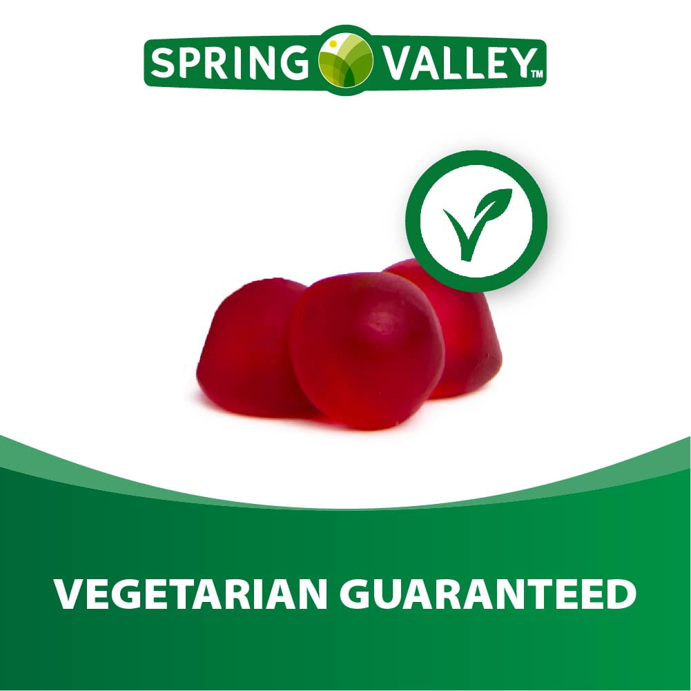 Spring Valley Brain Health Cognitive Support Vegetarian Gummies Cognizin Citocoline 300mg 60ct Cherry Vanilla Flavor