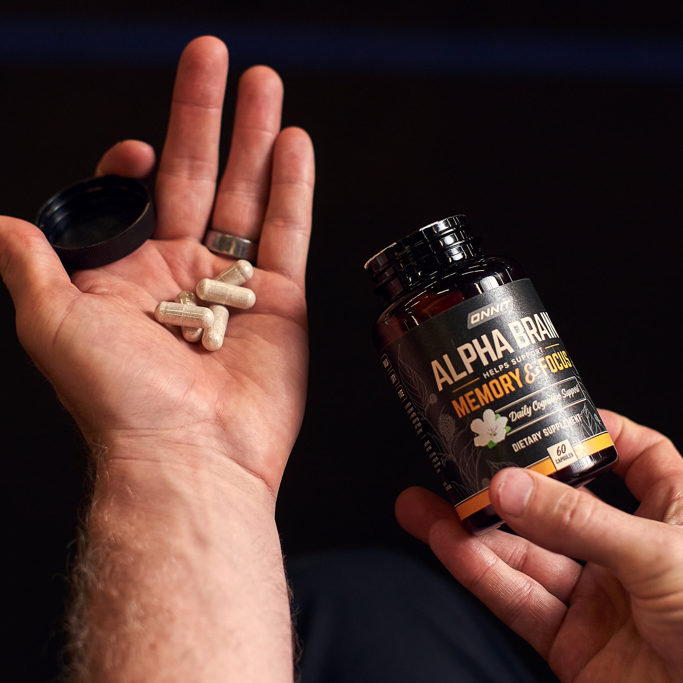 ONNIT Alpha BRAIN Premium Nootropic Brain Health Supplement Memory Focus Support 60 Ct